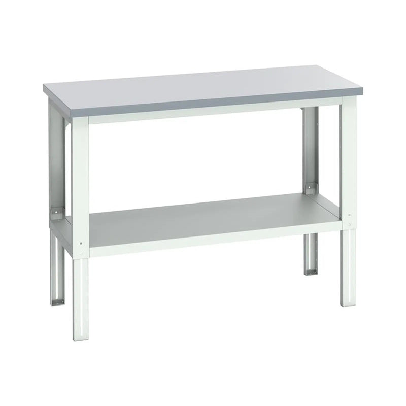 Bott Cubio Adjustable Bench with Shelf, ESD Laminate Top 1500 x 750mm