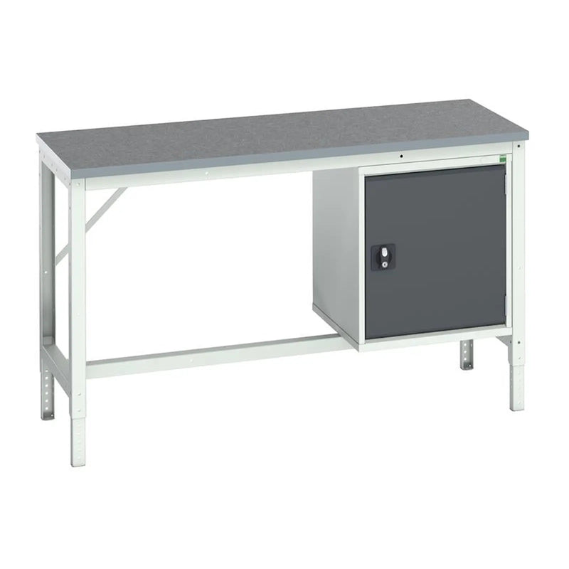 Bott Verso Bench with Cupboard, Lino Top 1500 x 600mm