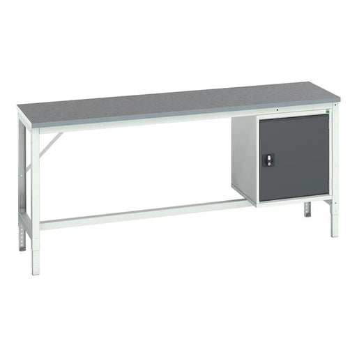 Bott Verso Bench with Cupboard, Lino Top 2000 x 600mm