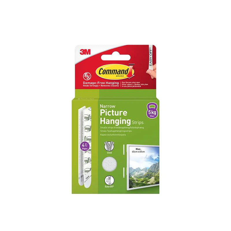 Command™ Picture Hanging Strips Narrow (4 Pairs)