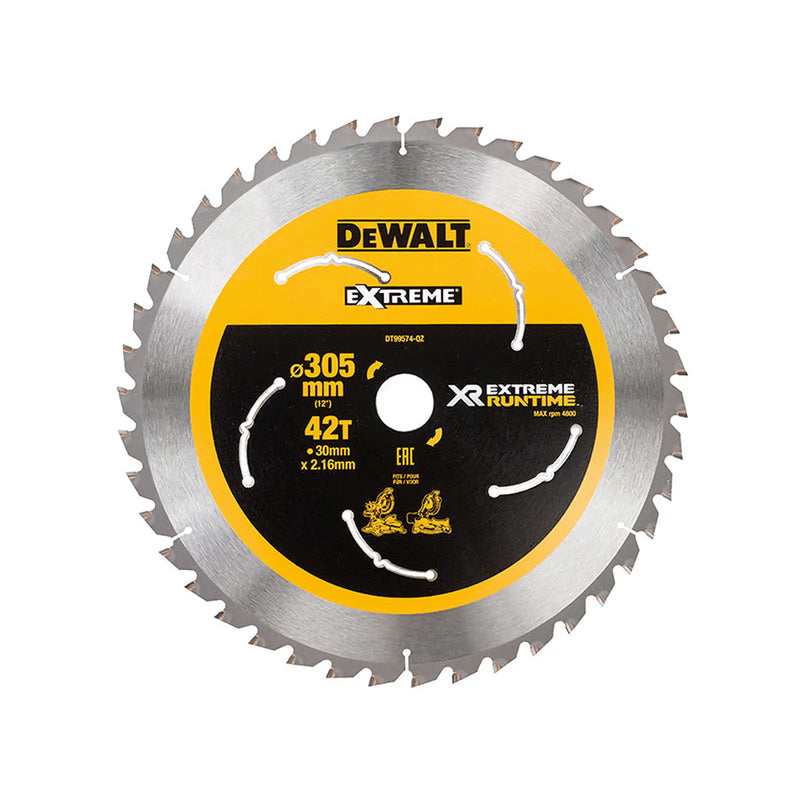 DEWALT Power Tools XR FlexVolt Mitre Saw Blade 305 x 30mm x 42T