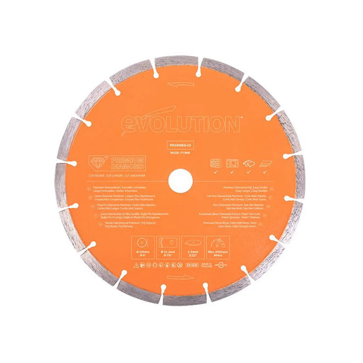 Evolution Premium Diamond Disc Cutter Blade 230 x 22.2mm