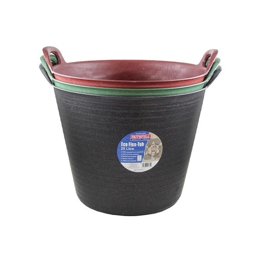 Faithfull Eco Flex Tub 25 litre Triple Pack