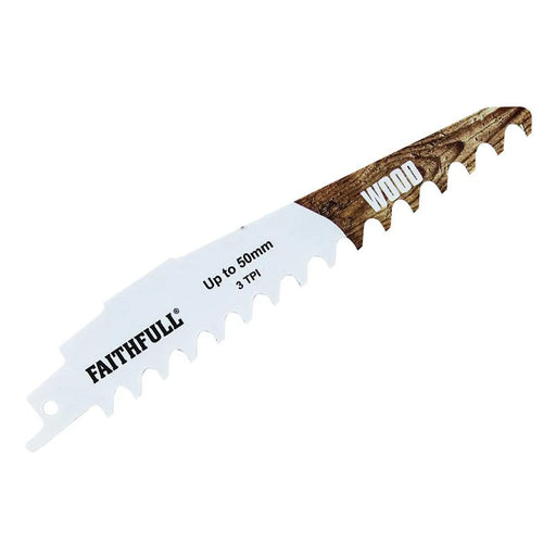 Faithfull S950HM Wood Carbide Sabre Saw Blade 152mm x 3 TPI
