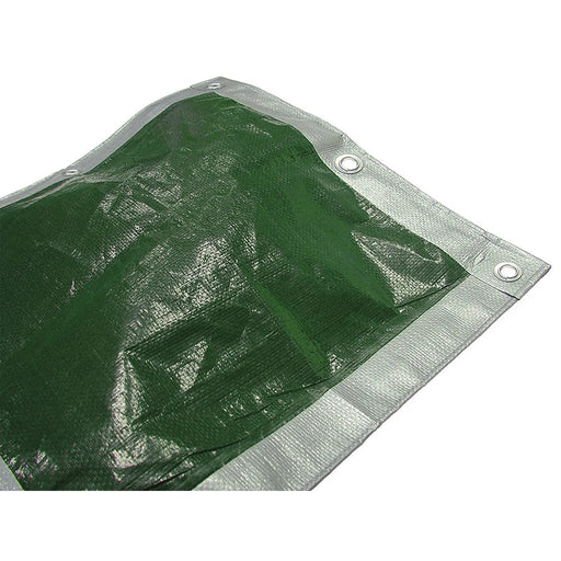Faithfull Tarpaulin Green/Silver 3.6 x 2.7m (12 x 9ft) 80gsm