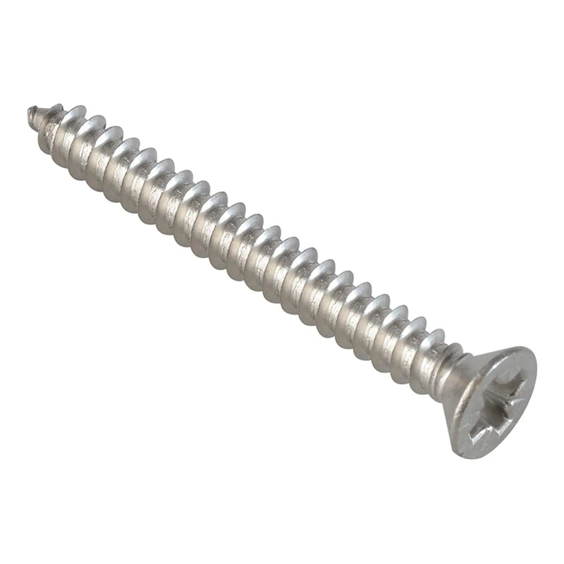 ForgeFix Self-Tapping Screw Pozi Compatible CSK A2 SS 1.1/2in x 8 ForgePack 12