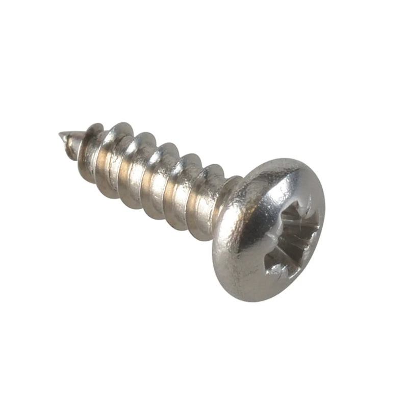 ForgeFix Self-Tapping Screw Pozi Compatible Pan Head SS 3/8in x 4 ForgePack 80