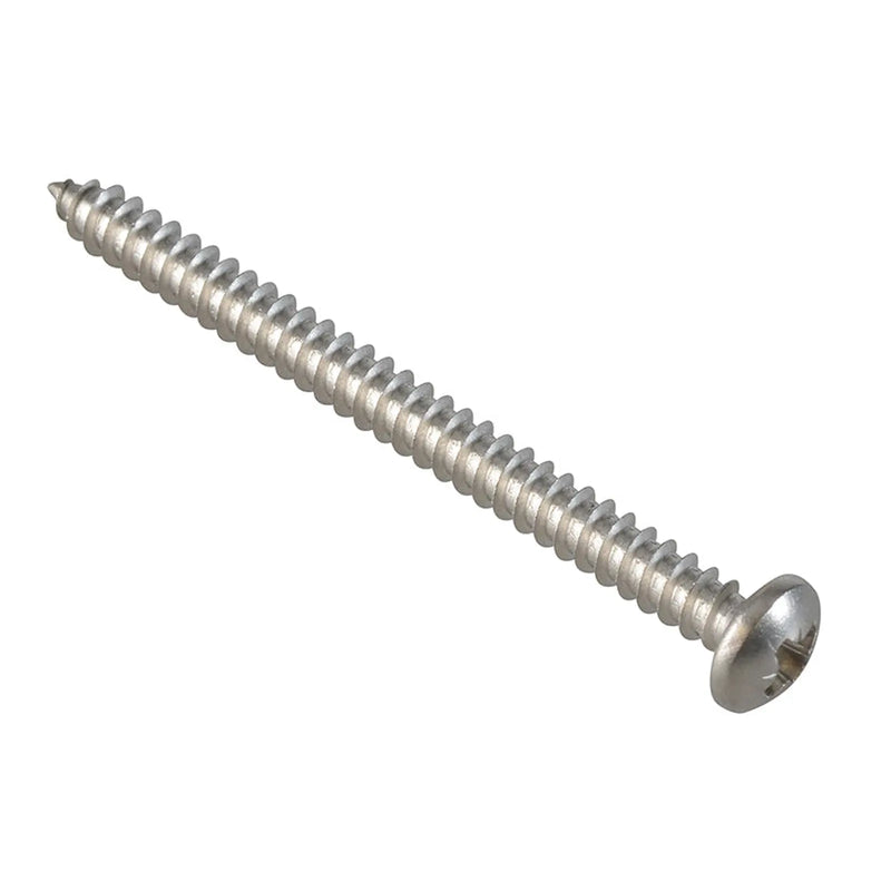 ForgeFix Self-Tapping Screw Pozi Compatible Pan Head SS 2in x 8 ForgePack 12