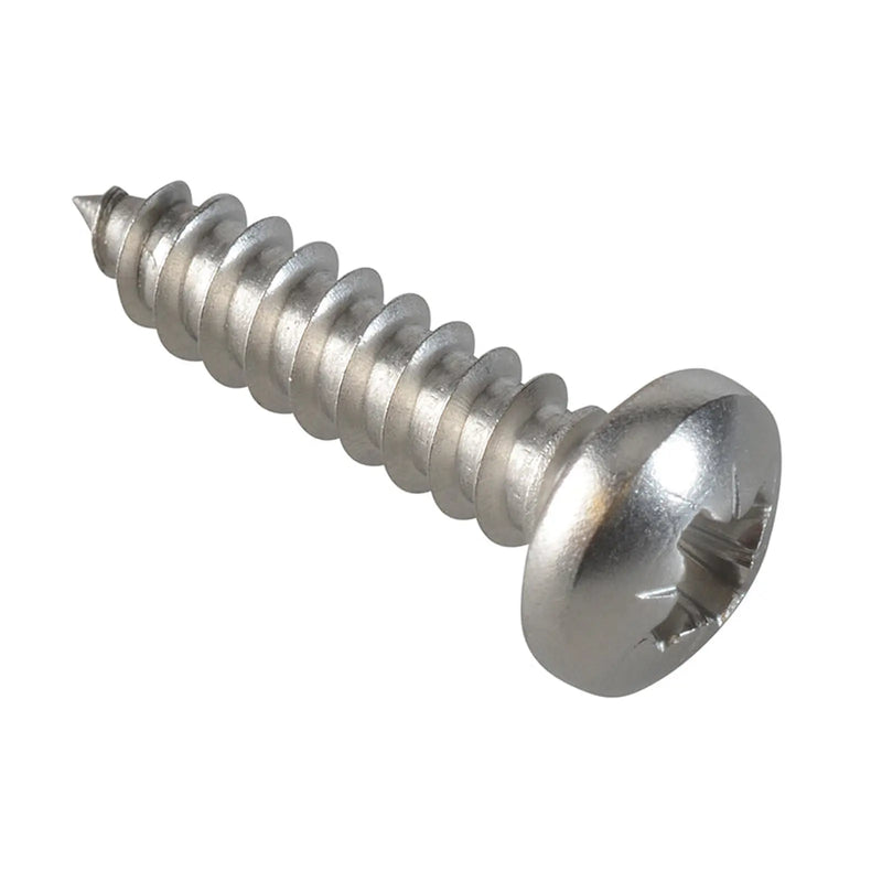 ForgeFix Self-Tapping Screw Pozi Compatible Pan Head SS 3/4in x 10 ForgePack 20