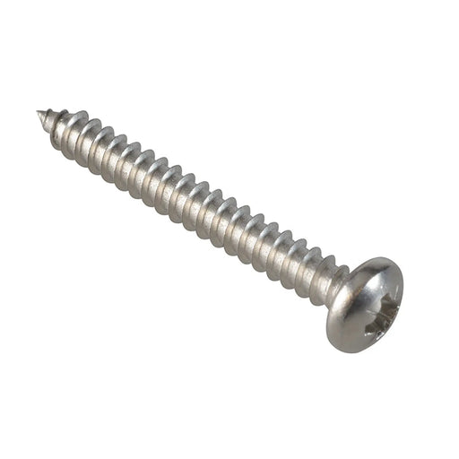 ForgeFix Self-Tapping Screw Pozi Compatible Pan Head SS 1.1/2in x 10 ForgePack 10