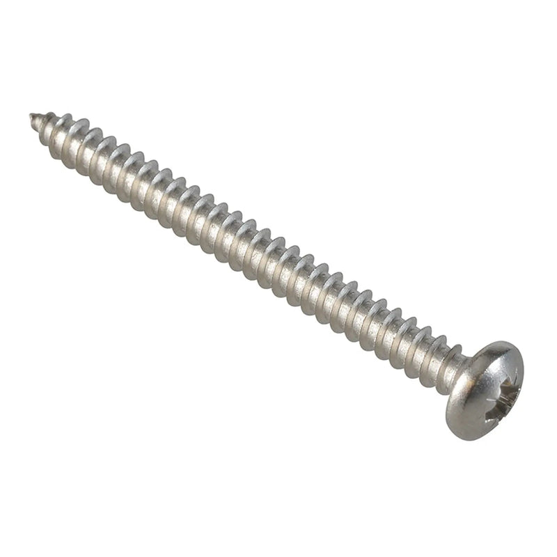 ForgeFix Self-Tapping Screw Pozi Compatible Pan Head SS 2in x 10 ForgePack 8