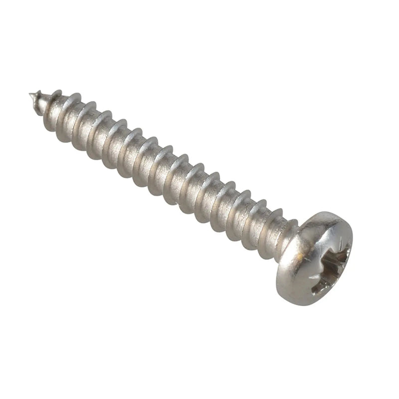 ForgeFix Self-Tapping Screw Pozi Compatible Pan Head SS 3/4in x 4 ForgePack 50