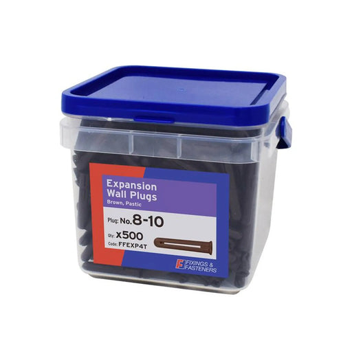 ForgeFix Expansion Wall Plugs Wall Plug Brown 8-10 Tub 500