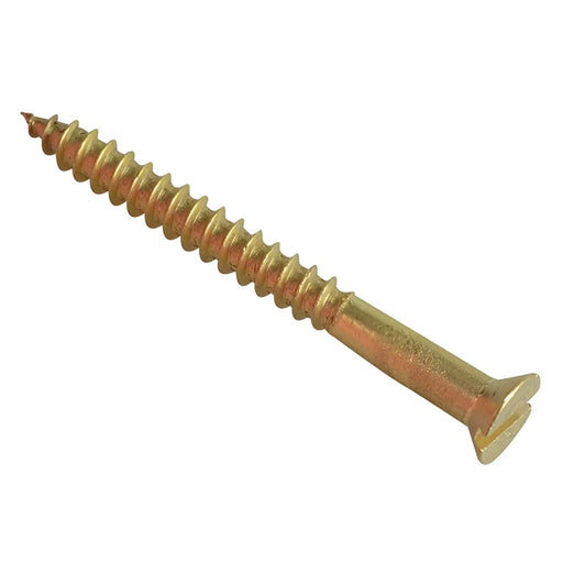 ForgeFix Wood Screw Slotted CSK Brass 1.1/2in x 6 ForgePack 12