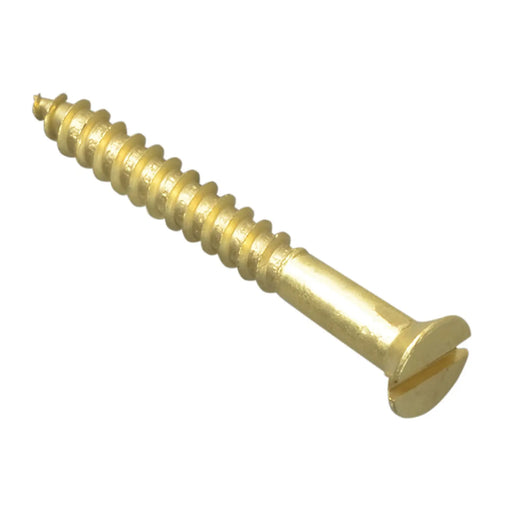 ForgeFix Wood Screw Slotted CSK Brass 1.1/4in x 6 ForgePack 15