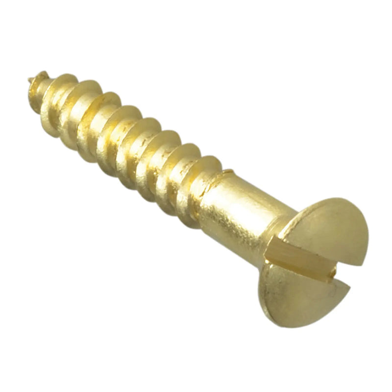 ForgeFix Wood Screw Slotted CSK Brass 1in x 8 ForgePack 16