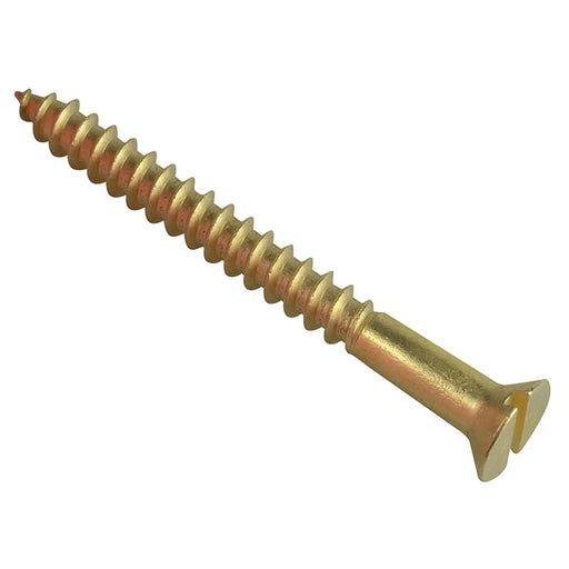 ForgeFix Wood Screw Slotted CSK Brass 2in x 10 ForgePack 6