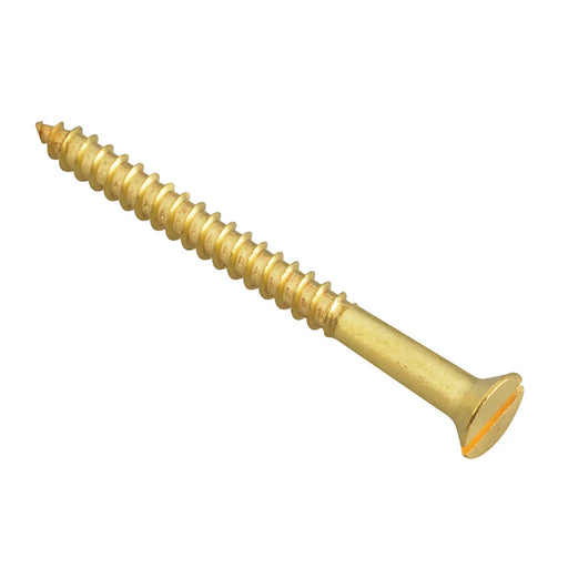 ForgeFix Wood Screw Slotted CSK Brass 2in x 8 ForgePack 8