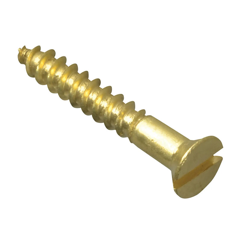 ForgeFix Wood Screw Slotted CSK Brass 3/4in x 4 ForgePack 45