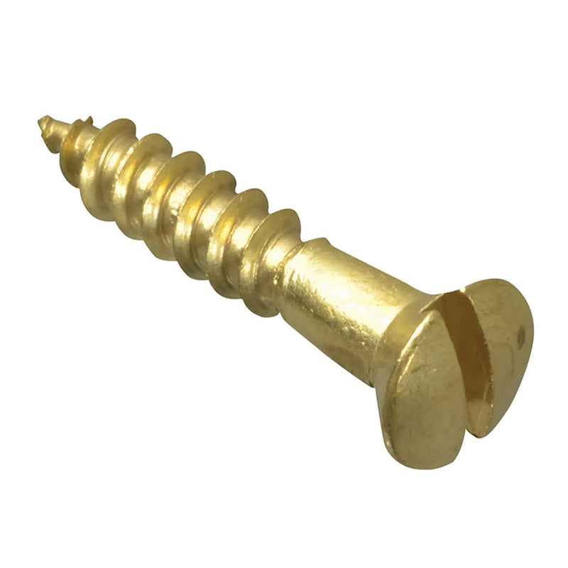 ForgeFix Wood Screw Slotted CSK Brass 3/4in x 6 ForgePack 25