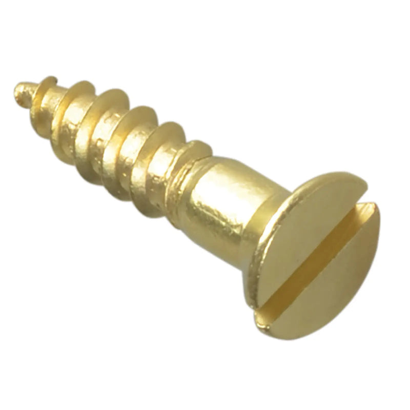 ForgeFix Wood Screw Slotted CSK Brass 3/4in x 8 ForgePack 20