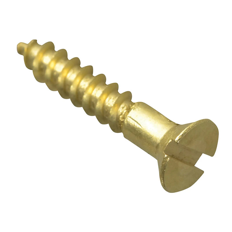 ForgeFix Wood Screw Slotted CSK Brass 5/8in x 4 ForgePack 50