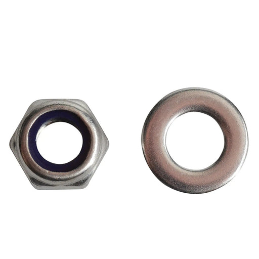 ForgeFix Nyloc Nuts & Washers A2 Stainless Steel M8 ForgePack 12
