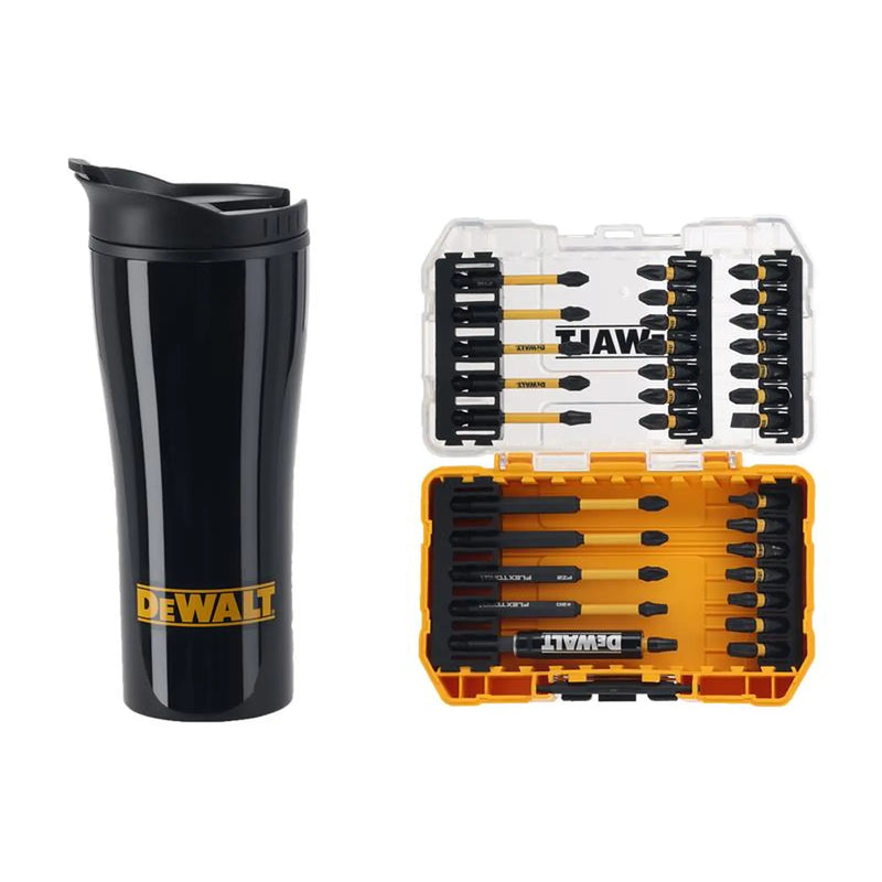 DEWALT Power Tools DT70903T FLEXTORQ™ Bit Set, 32 Piece & Travel Mug