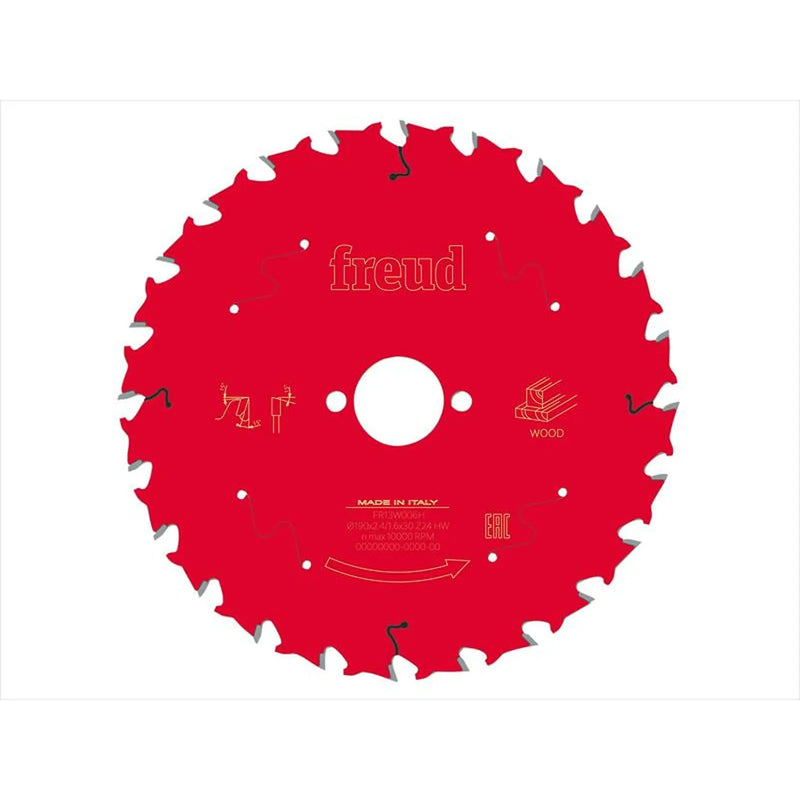 Freud Wood Circular Saw Blade 190 x 30 x 2.4/1.6mm x 24T