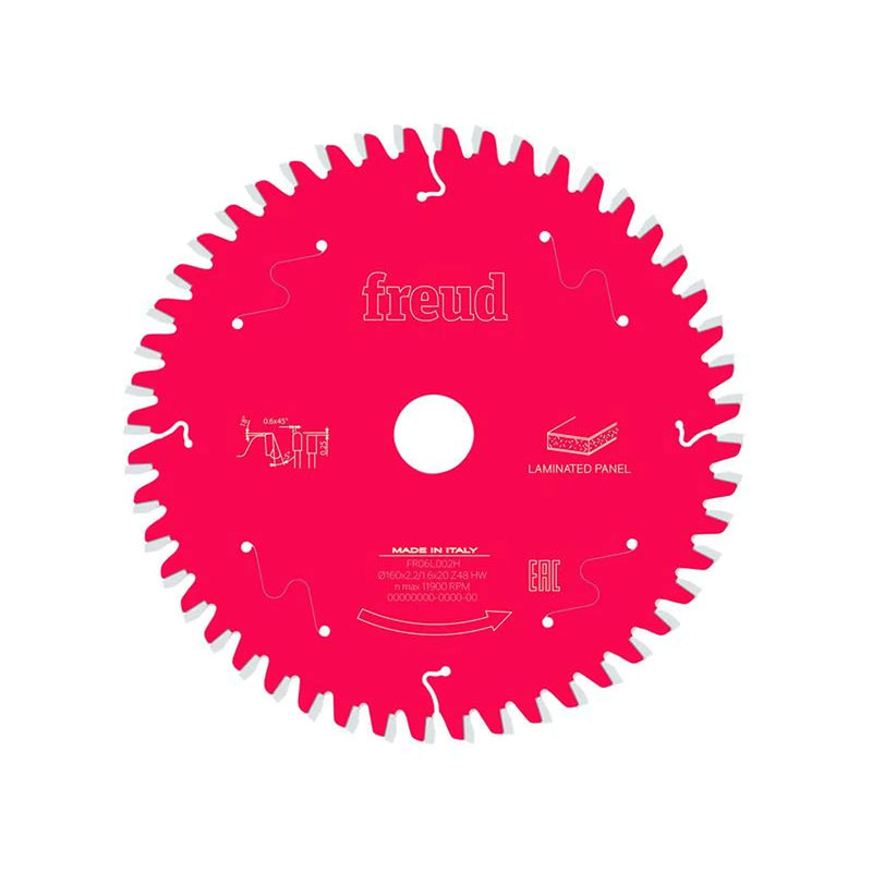Freud Laminated Panel Circular Saw Blade 160 x 20 x 2.2/1.6mm x 48T