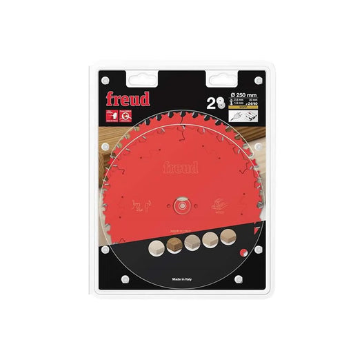 Freud Wood Circular Saw Blade 2 Pack 250 x 30 x 2.8mm x 24T / 40T
