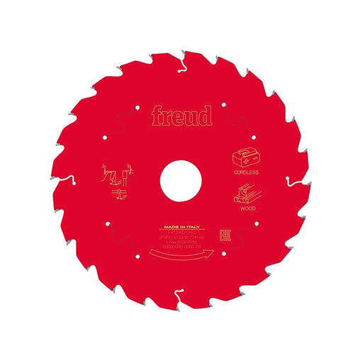 Freud Wood Circular Saw Blade 190 x 30 x 1.45/1mm x 24T