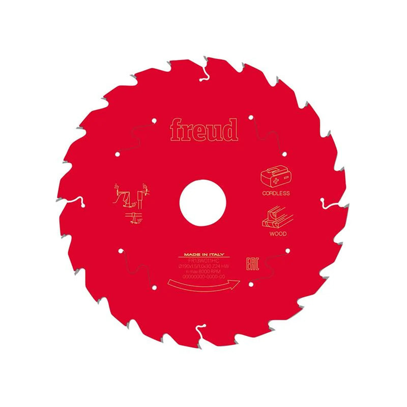 Freud Wood Circular Saw Blade 190 x 30 x 1.45/1mm x 24T
