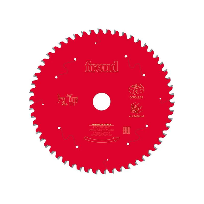 Freud Metal Circular Saw Blade 165 x 20 x 1.8/1.3mm x 54T