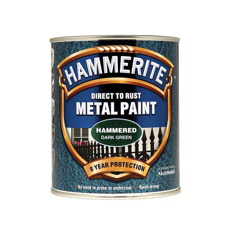 Hammerite Direct To Metal Hammered Dark Green 750ml