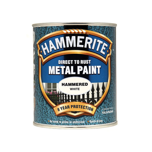 Hammerite Direct To Metal Hammered White 750ml