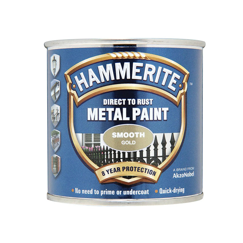 Hammerite Direct To Metal Smooth Gold 250ml