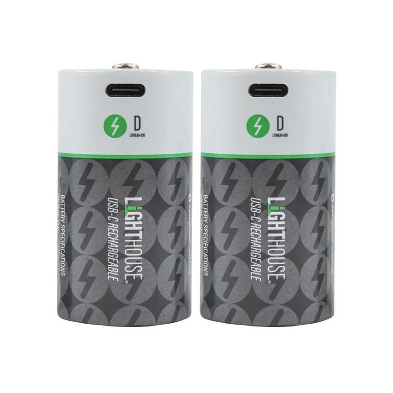 Lighthouse D USB-C Rechargeable Battery Li-ion Pack of 2