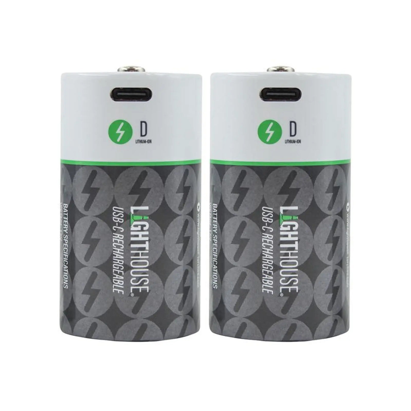 Lighthouse D USB-C Rechargeable Battery Li-ion Pack of 2