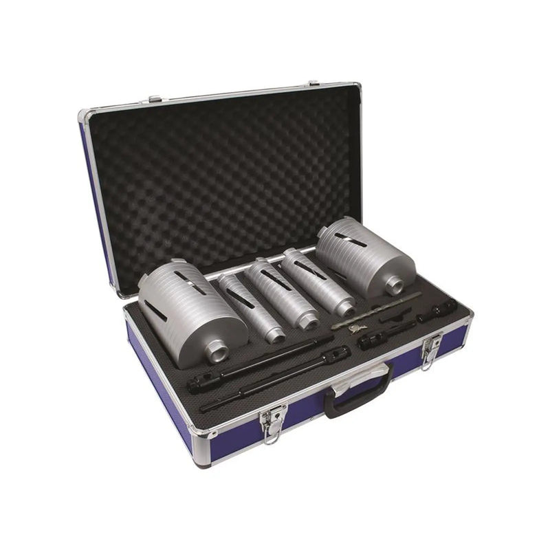 MEXCO Slotted Dry Core Drill X90 Grade Kit, 11 Piece