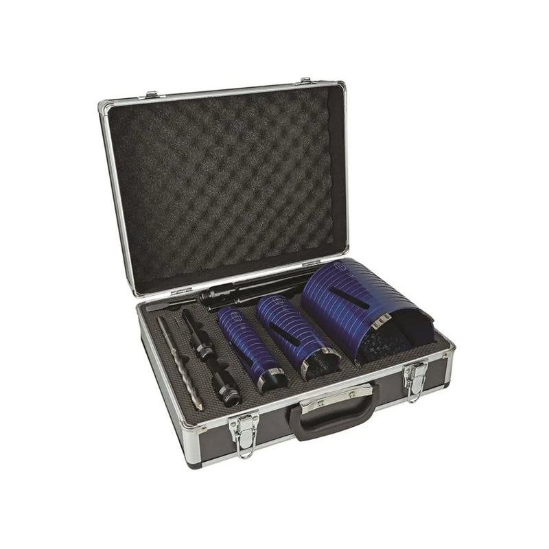 MEXCO Slotted Dry Core Drill XCEL Grade Kit, 9 Piece