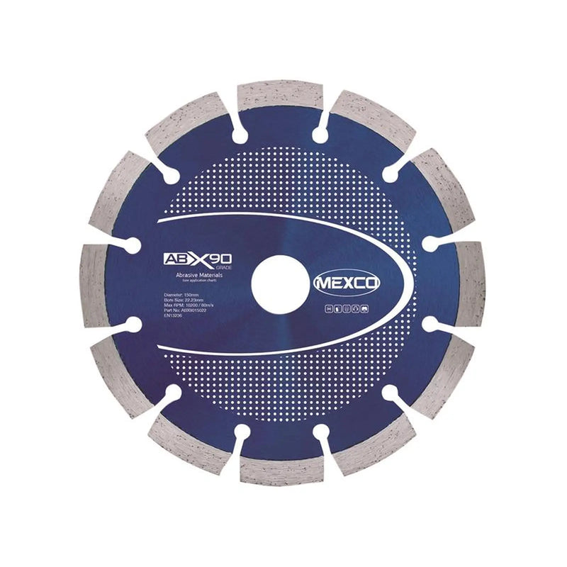MEXCO Abrasive Materials X90 Grade Diamond Blade 150 x 22mm