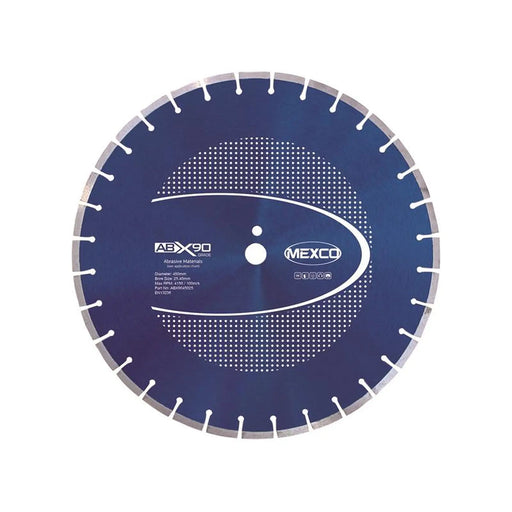 MEXCO Abrasive Materials X90 Grade Diamond Blade 450 x 25mm