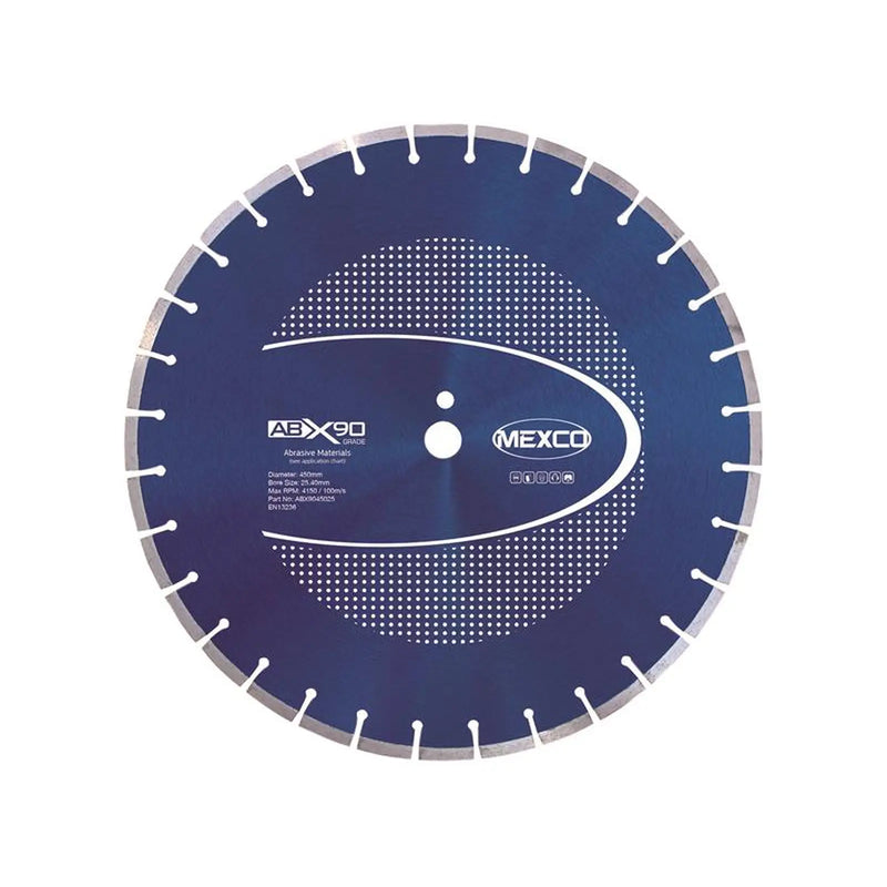 MEXCO Abrasive Materials X90 Grade Diamond Blade 450 x 25mm