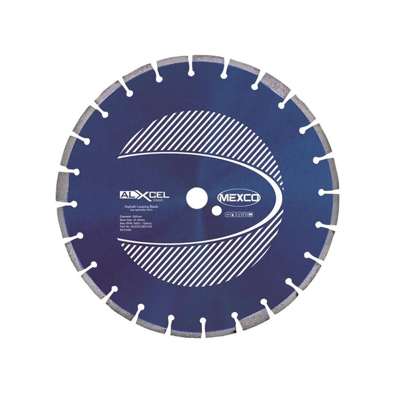 MEXCO Asphalt Looping Diamond Blade 350 x 25.4mm x 12mm Width