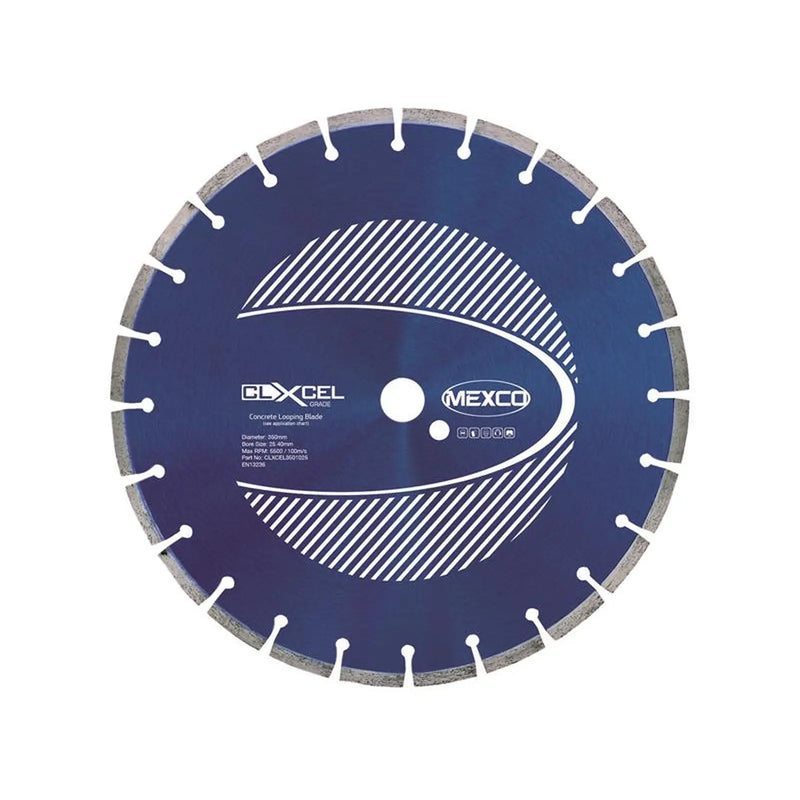MEXCO Concrete Looping Diamond Blade 350 x 25.4mm x 10mm Width