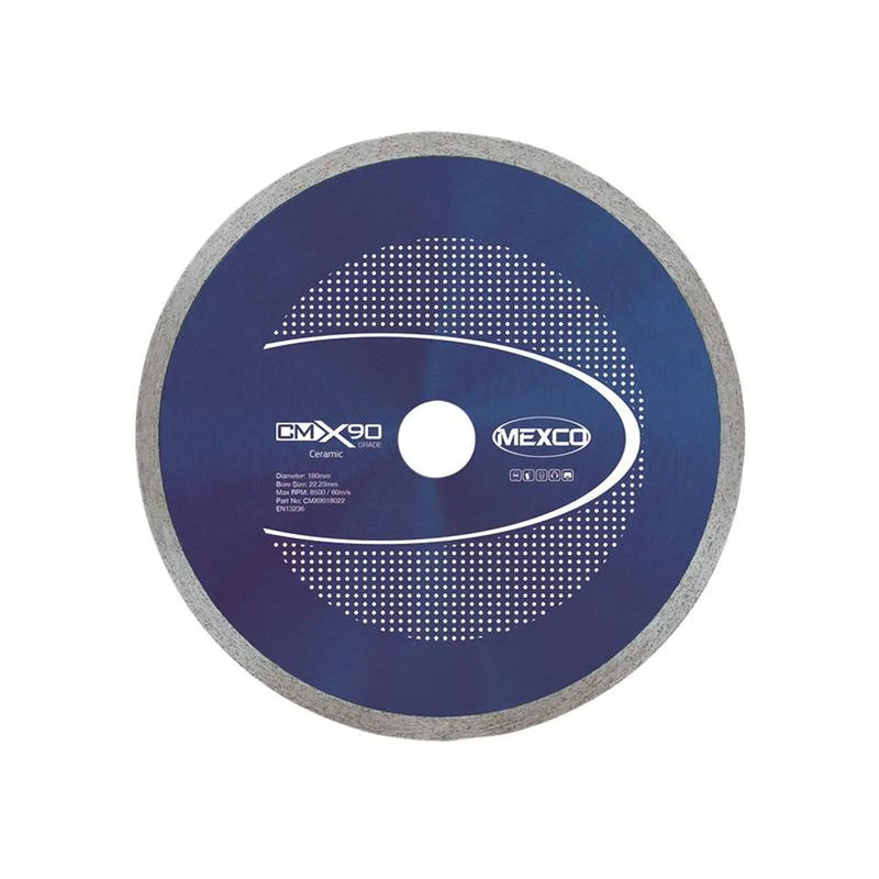 MEXCO X90 Grade Ceramic Materials Diamond Blade 180 x 22mm