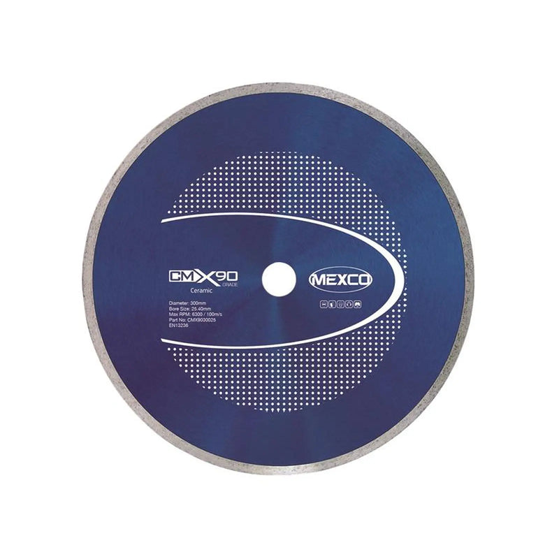 MEXCO X90 Grade Ceramic Materials Diamond Blade 300 x 25.4mm