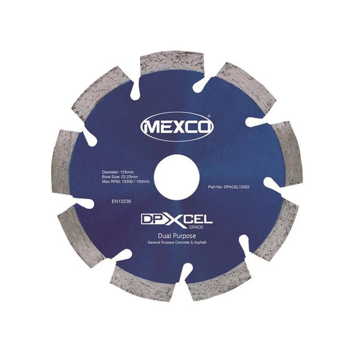 MEXCO XCEL Grade Dual Purpose Diamond Blade 125 x 22mm