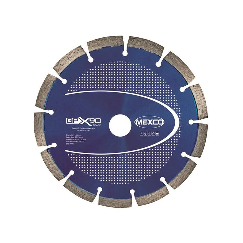 MEXCO GPX90 Concrete Diamond Blade 180 x 22mm